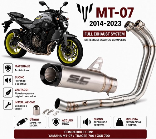 Scarico completo yamaha 07 - scarico, mt-07
